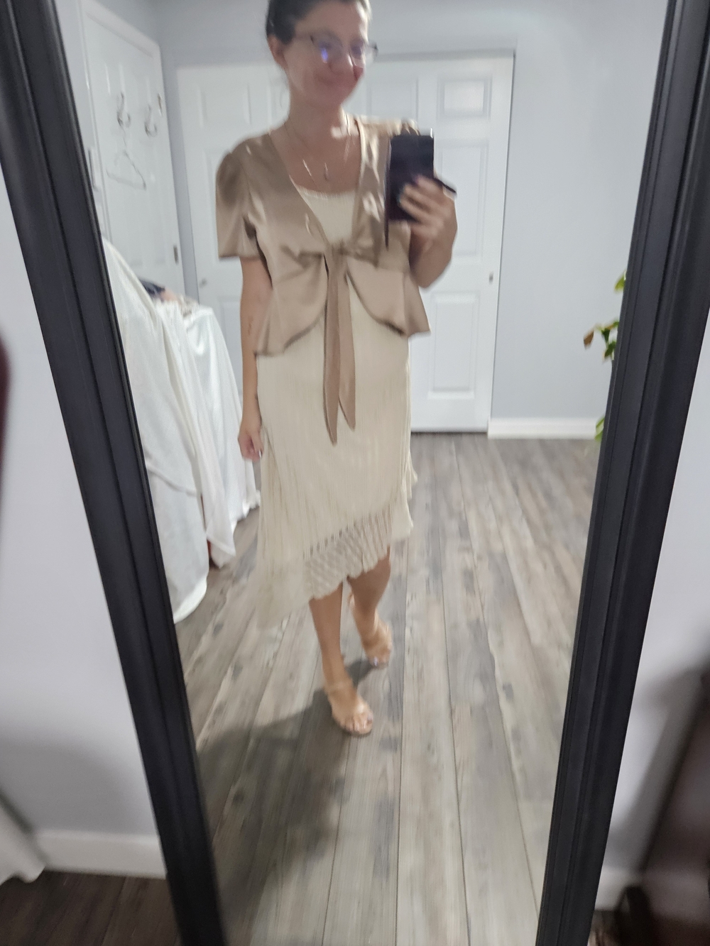 wild fable Taupe Tie-Front Top